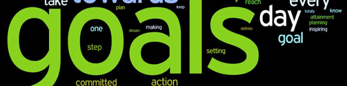 Word cloud of goal-related words