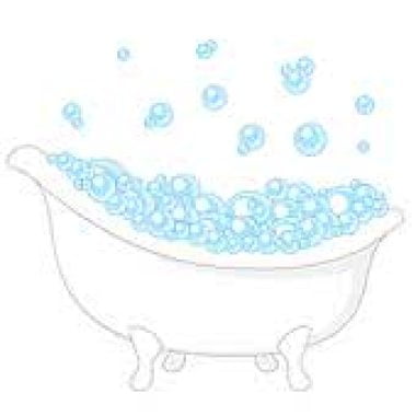 hand drawn image of a bath