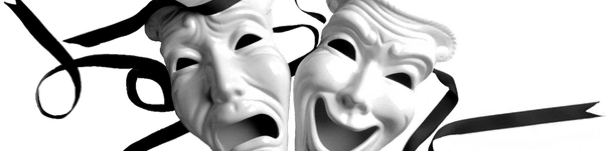 masks of happy and sad faces