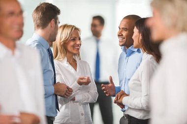 Group of adults talking
